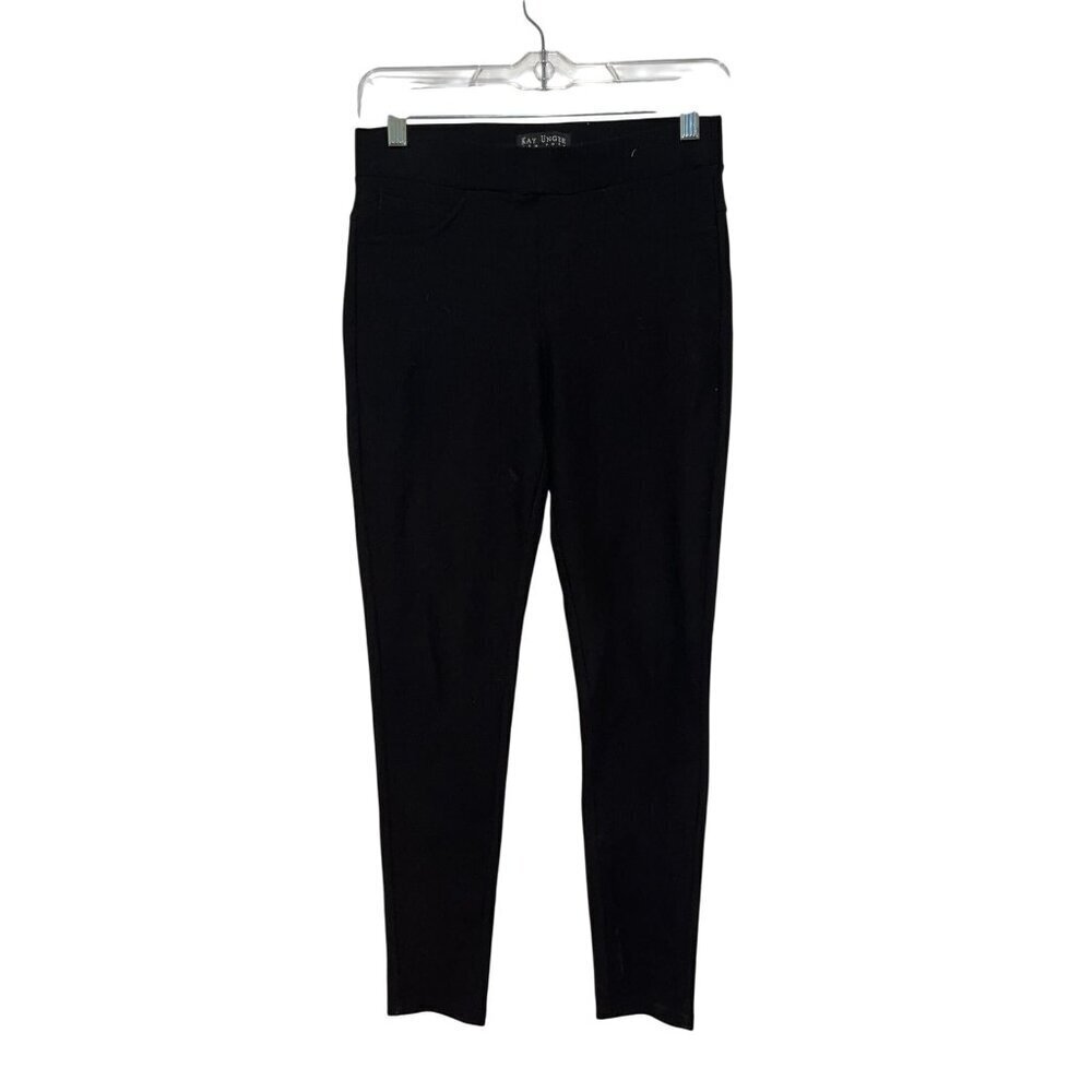 Kay Unger New York Black Stretch Elastic Waist Skinny Jeans Women's Size S
